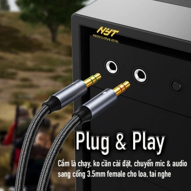 Dây chuyển mic & audio NYT cổng 3.5mm female kim nhôm gold plated - 49.000đ 5