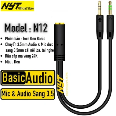 Dây chuyển mic & audio NYT cổng 3.5mm female kim nhôm gold plated - 49.000đ 10