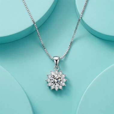 Dây chuyền Moissanite 1 Carat Caterina Sunflower DN022WH - Giá ưu đãi 1.78tr 5 Dây chuyền Moissanite 1 Carat Caterina Sunflower DN022WH - Giá ưu đãi 1.78tr 5