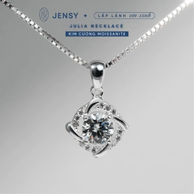 Dây chuyền Moissanite 5 ly JENSY bạc nữ Kiểm định GRA Julia, giá 1,138,000₫
