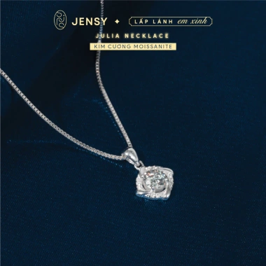 Dây chuyền Moissanite 5 ly JENSY bạc nữ Kiểm định GRA Julia, giá 1,138,000₫