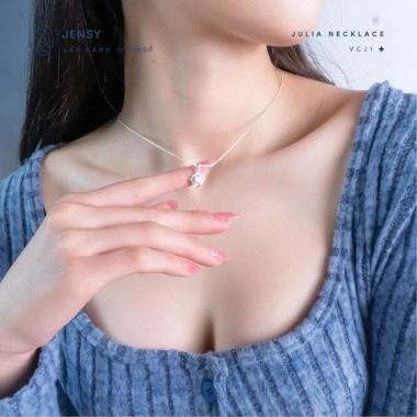 Dây chuyền Moissanite 5 ly JENSY bạc nữ Kiểm định GRA Julia, giá 1,138,000₫