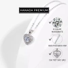 Dây chuyền Moissanite 6.5mm bạc 925 Hanada - Quà tặng 8/3 Trái tim viền đá C10 giá ưu đãi 1.2 triệu 2