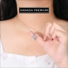 Dây chuyền Moissanite 6.5mm bạc 925 Hanada - Quà tặng 8/3 Trái tim viền đá C10 giá ưu đãi 1.2 triệu 4