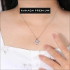 Dây chuyền Moissanite 6.5mm bạc 925 Hanada - Quà tặng 8/3 Trái tim viền đá C10 giá ưu đãi 1.2 triệu 6