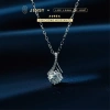 Dây chuyền Moissanite 7 ly JENSY Xi Bạch Kim, kiểm định GRA Aurea - Vòng cổ bạc nữ sang trọng, giá 809k 2