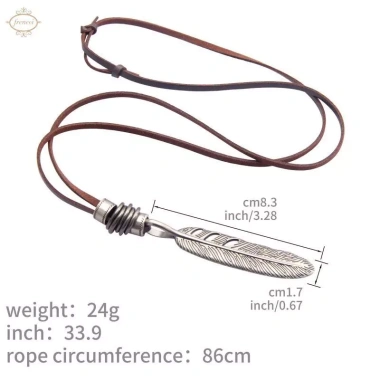 Dây chuyền nam phong cách cao bồ lông vũ - Phù hợp mọi sự kiện, giảm tới 22% 2
