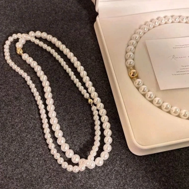 Dây chuyền ngọc trai nhân tạo choker áo dài Tết 2.026 – Giá 22.000đ, phụ kiện bà ba