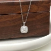 Dây chuyền nữ bạc 7mm Moissanite mặt vuông thanh lịch - tặng hộp & bộ VS, chỉ 220k 6