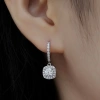Dây chuyền nữ bạc 7mm Moissanite mặt vuông thanh lịch - tặng hộp & bộ VS, chỉ 220k 10