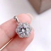 Dây Chuyền Nữ Bạc 8mm Đá Moissanite Mặt Hoa Rạng Rỡ - Tặng Hộp và Bộ VS 4