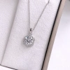 Dây Chuyền Nữ Bạc 8mm Đá Moissanite Mặt Hoa Rạng Rỡ - Tặng Hộp và Bộ VS 5