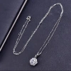 Dây Chuyền Nữ Bạc 8mm Đá Moissanite Mặt Hoa Rạng Rỡ - Tặng Hộp và Bộ VS 6