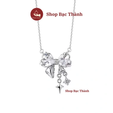 Dây chuyền nữ bạc ta dây mặt nơ đá xinh – tặng hộp, bảo hành làm sáng, 339.000₫ 3 Dây chuyền nữ bạc ta dây mặt nơ đá xinh – tặng hộp, bảo hành làm sáng, 339.000₫ 3