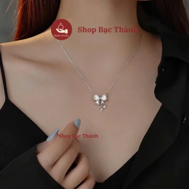 Dây chuyền nữ bạc ta dây mặt nơ đá xinh – tặng hộp, bảo hành làm sáng, 339.000₫ 4 Dây chuyền nữ bạc ta dây mặt nơ đá xinh – tặng hộp, bảo hành làm sáng, 339.000₫ 4
