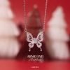 Dây chuyền nữ bạc xi bạch kim 5 ly Moissanite LAVESTA KC113 cánh bướm lấp lánh 2