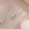 Dây chuyền nữ bạc xi bạch kim đá Moissanite 6,5 ly GRA LAVESTA KC34 mặt ngôi sao quyến rũ 4