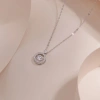 Dây chuyền nữ bạc xi bạch kim Moissanite 5 ly LAVESTA KC71 – Mặt đá nhảy Infinity 4