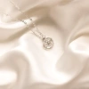 Dây chuyền nữ bạc xi bạch kim Moissanite 5 ly LAVESTA KC71 – Mặt đá nhảy Infinity 7