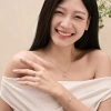 Dây chuyền nữ bạc xi bạch kim Moissanite 6.5 ly KC106 cỏ 4 lá Bonheur - 1,6 triệu 7