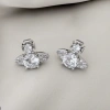 Dây chuyền nữ bạc Ý đá Moissanite 6.5mm mẫu tinh tú nhẹ nhàng, tặng hộp và bộ vs 7