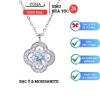 Dây chuyền nữ bạc Ý đá Moissanite mẫu mộc hoa thanh lịch, tặng hộp và bộ vệ sinh giá ưu đãi 490k