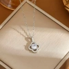 Dây chuyền nữ bạc Ý đá Moissanite mẫu mộc hoa thanh lịch, tặng hộp và bộ vệ sinh giá ưu đãi 490k 2