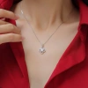 Dây chuyền nữ bạc Ý đá Moissanite mẫu mộc hoa thanh lịch, tặng hộp và bộ vệ sinh giá ưu đãi 490k 3
