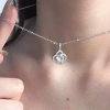 Dây chuyền nữ bạc Ý đá Moissanite mẫu mộc hoa thanh lịch, tặng hộp và bộ vệ sinh giá ưu đãi 490k 5