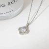 Dây chuyền nữ bạc Ý đá Moissanite mẫu mộc hoa thanh lịch, tặng hộp và bộ vệ sinh giá ưu đãi 490k 6