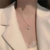 Dây chuyền nữ bạc Ý mạ vàng Moissanite Quạt Phú Quý - tặng hộp VS, 190k 3