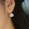 Dây chuyền nữ bạc Ý mạ vàng Moissanite Quạt Phú Quý - tặng hộp VS, 190k 5