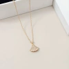 Dây chuyền nữ bạc Ý mạ vàng Moissanite Quạt Phú Quý - tặng hộp VS, 190k 6