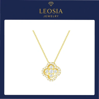 Dây chuyền nữ cỏ bốn lá mạ vàng 18K LEOSIA JEWELRY LSA02 - Tinh tế, giá 950k