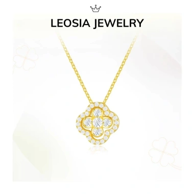 Dây chuyền nữ cỏ bốn lá mạ vàng 18K LEOSIA JEWELRY LSA02 - Tinh tế, giá 950k