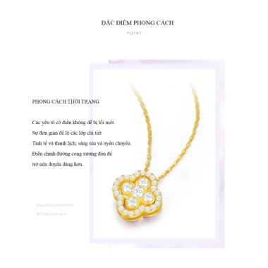 Dây chuyền nữ cỏ bốn lá mạ vàng 18K LEOSIA JEWELRY LSA02 - Tinh tế, giá 950k 9 Dây chuyền nữ cỏ bốn lá mạ vàng 18K LEOSIA JEWELRY LSA02 - Tinh tế, giá 950k 9
