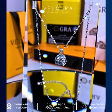 Dây Chuyền Nữ Kim Cương Moissanite 1 Carat Chính Hãng VELOURA - Hoa Mặt Trời Cao Cấp, Giảm 20% 4 Dây Chuyền Nữ Kim Cương Moissanite 1 Carat Chính Hãng VELOURA - Hoa Mặt Trời Cao Cấp, Giảm 20% 4