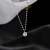 Dây chuyền nữ kim cương Moissanite 6.5 ly GRA kiểm đinh bạch kim LEOSIA LA11 Viền đá lấp lánh, giá 750.000đ 2