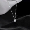 Dây chuyền nữ kim cương Moissanite 6.5 ly GRA kiểm đinh bạch kim LEOSIA LA11 Viền đá lấp lánh, giá 750.000đ 3