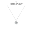 Dây chuyền nữ kim cương Moissanite 6.5 ly GRA kiểm đinh bạch kim LEOSIA LA11 Viền đá lấp lánh, giá 750.000đ 6