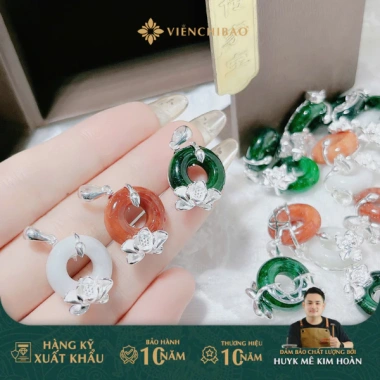 Dây Chuyền Nữ Liên Hoa Ngọc Phúc Bạc S925 - Phúc Lành Thanh Tịnh, 720.000 VNĐ