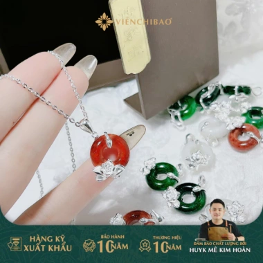 Dây Chuyền Nữ Liên Hoa Ngọc Phúc Bạc S925 - Phúc Lành Thanh Tịnh, 720.000 VNĐ