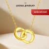 Dây chuyền nữ mạ vàng 14K cao cấp LEOSIA LSA08 - Nhẫn đôi sang chảnh, chỉ 850k 2