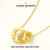 Dây chuyền nữ mạ vàng 14K cao cấp LEOSIA LSA08 - Nhẫn đôi sang chảnh, chỉ 850k 3