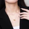 Dây chuyền nữ mạ vàng 14K cao cấp LEOSIA LSA08 - Nhẫn đôi sang chảnh, chỉ 850k 5