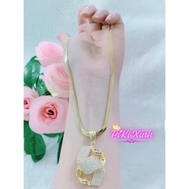 Dây chuyển nữ mạ vàng, dây chuyền lụa to kèm đá hot hit sang chảnh - Giá chỉ 145.000₫ Dây chuyển nữ mạ vàng, dây chuyền lụa to kèm đá hot hit sang chảnh - Giá chỉ 145.000₫