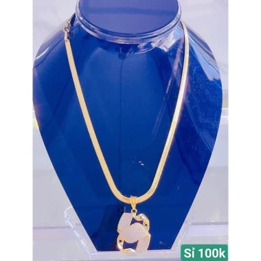 Dây chuyển nữ mạ vàng, dây chuyền lụa to kèm đá hot hit sang chảnh - Giá chỉ 145.000₫