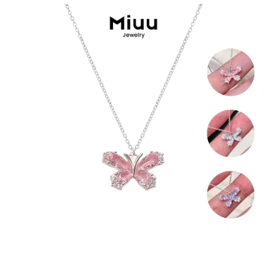 Dây chuyền nữ Miuu Jewelry - Vòng cổ hồ điệp 3 màu đá FSA 08, giảm giá 225.000₫