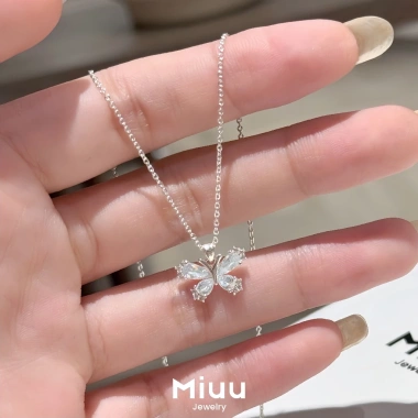 Dây chuyền nữ Miuu Jewelry - Vòng cổ hồ điệp 3 màu đá FSA 08, giảm giá 225.000₫