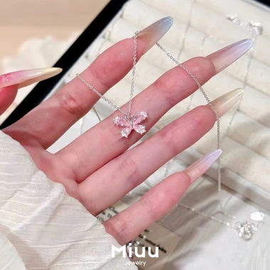 Dây chuyền nữ Miuu Jewelry - Vòng cổ hồ điệp 3 màu đá FSA 08, giảm giá 225.000₫